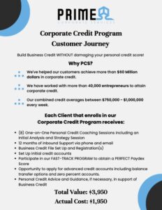 Customer Journey – PRIME Corp Credit